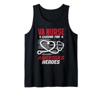 Va Nurse Americas Heros Merica US Flag Patriot Veterans Day Tank Top