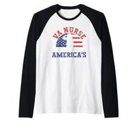 VA Nurse Caring for America's Heroes Funny Veterans Day US Raglan Baseball Tee
