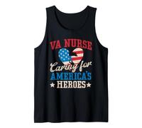 VA Nurse Caring for America's Heroes Funny Veterans Day US Tank Top