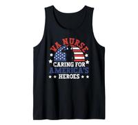 VA Nurse Caring for America's Heroes Funny Veterans Day US Tank Top