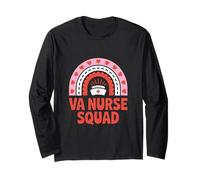 VA nurse Squad patriotic veterans nurse American Flag Long Sleeve T-Shirt