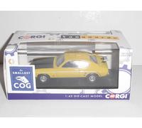 Corgi VA13319 Ford Capri MkI 3.0 GXL Daytona Yellow Diecast Model Car - Richard Hammond's The Smallest Cog 1:43 Scale, Detailed Die-Cast Construction, Pre-Built Car Models