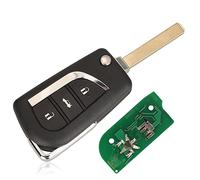 VA2 Flip Remote Car Key Fob 433MHz H-8A Compatible with Toyota Aygo Corolla Auris Verso Avensis S000048000 A03TAA (Color : G Chip, Size : 3 B)