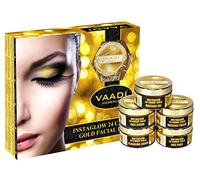 Vaadi Herbals Gold Facial Kit (24 Carat Gold Leaves, Marigold, Wheatgerm Oil, Lemon Peel Extract), 270g