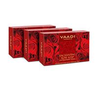 Vaadi Herbals Organic Body Soap Bar Red Rose Petal with Honey N Aloe Vera Extracts - 3 X 75 Gm