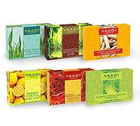 Vaadi Herbals Organic Soap Bar Traditional Remedy - Luxury Soap Handmade Soaps - For All Skin Type Sulfate Free 6 X 75 G