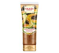 Vaadi Herbals Papaya Fairness Face Scrub Gel With Honey Saffron - Facial Cleanser 110 Gram
