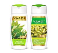 Vaadi Herbals Superbly Smoothing Heena Shampoo with Olive Conditioner 2 X 110 ml