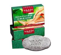 Vaadi Herbals Value Pack of 3 Elbow-Foot-Knee Scrub Soap Bar with Almond & Walnut Scrub (75 gms x 3)