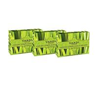 Vaadi Herbals Value Pack Of 3 Enticing Lemongrass Scrub Soap Bar For All Skin Type 75 Gms X 3