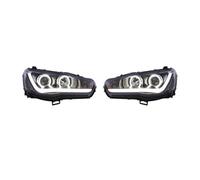 VAAKLM Car Front Lamp Assembly Compatible With Mitsubishi For Lancer For EVO X 2010-2022 Car Light With Dynamic Turn Signal Demon Eye Day Lights Headlights Assembly(A Pair Headlights)