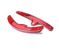VAAKLM Compatible with Porsche for Macan for Panamera 911 981 for Carrera Steering Wheel ExtensionPaddle Shift Carbon Fiber D6006 Gear Shift Paddle(Type B Red)