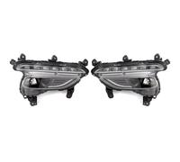 VAAKLM Headlight Assembly Car Front Bumper Fog Light Lamp Left Right Side Replacement Accessories Compatible With Hyundai For Santa Fe Sport 2017 2018