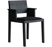 Vaarnii - 016 Maasto Dining Armchair Upholstered Seat, Black - Black