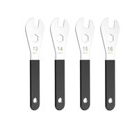 Vaasee 4 PCS Thin Hub Cone Wrench Set, Cr-V Steel + Ni-Cr Plating Bicycle Wheel Hub Axle Nut Install Remover Tool, 0.08in/2mm Ultra-Thin 13-14-15-16mm Wrench Set for Home Bike Car Repair