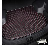 VAATYE Car Leather Boot Liner Mats for Jaguar XJ (X350/X358) 2005 2006 2007 2008,Auto Rear Trunk Carpet Protector Anti-Scratch Anti-Slip Waterproof Accessories,A/Black-Red