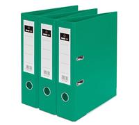 Vabe UK a4 Folder - Lever Arch Folders - Premium Quality for Protection of All Your Documents - Holds Up to 550 Sheets of A4 80gsm Papers - Ideal for Home, Schools and Office Use(Pack of 3). (Green)