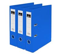 Vabe UK a4 Folder - Lever Arch Folders - Premium Quality for Protection of All Your Documents - Holds Up to 550 Sheets of A4 80gsm Papers - Ideal for Home, Schools and Office Use (Pack of 3). (Blue)