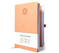 VABE UK A4 Journal Notebook Lined Notepad 320 Pages - 100gsm Hardcover Writing Notebook, Classic Casebound Lined Journal with Elastic Closure, Inner Pocket, Pen Loop & Sticky Notes (A4, Pink)