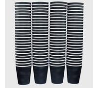 VABE UK Disposable Coffee Tea Cups - 100 Insulated Eco Friendly Paper Cups - 12 Ounce Rippled Wall for Added Protection - tripled Layer hot Drink Cup (Black)