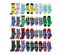 Vabean 24 Pairs Christian Faith Socks Bulk Inspirational Bible Verse Pastor Deacon Novelty Jesus Socks for Adults Men Women mothers day christian Appreciation Gifts, Multicolor, One Size