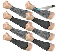 Vabean 4 Pairs Cut Resistant Arm Protector for Thin Skin Level 5 Bruising Arm Guard Protective Sleeves Gardening Yard Working, Simple Colors, about 20 cm/ 7.87 inches