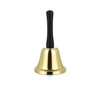 VABNEER Hand Bell for Teachers, Elderly & School - Service Call Bell for Office and Home Use, Stainless Steel with ABS Handle, Perfect as Christmas or Decorative Gold Bells