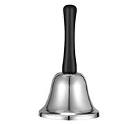VABNEER Hand Metal Tea Service Bell for Adults - School Small Silver Hand Bell