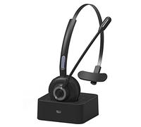 VABOO Bluetooth Headset,Wireless Headset with Microphone, Noise Cancelling Mic,with Charging Base 17H Clear Talk Time After 2H charging,for PC PC Laptop/Cell Phone/Call Center/Skype