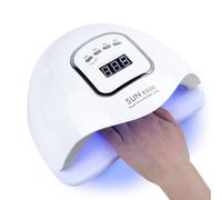 VABOO LED UV Nail Lamp for Gel Nails, 150W Professional Nail Dryer Polish Light Curing Lamp With 45 Beads, 4 Timer Setting 10/30/60/99S, Automatic Sensor LCD Display