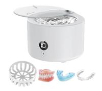 VABOO Ultrasonic Retainer Cleaner, 45kHz Portable Denture Cleaner 4 Modes One-Touch Operation Ultrasonic Cleaner Machine for All Dental Appliances