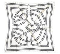 vabovin 35" Fashion Neckerchief Women's Silk Like Big Satin Square Hair Scarf Accessory (White)