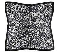 vabovin 35" Large Square Satin Headscarf Silk Likef Scarf Fashion Neckerchief Women's Hair Sleeping Wraps (Silver Black Leopard)