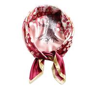 vabovin 35 Womens Silk Feeling Hair Scarf Wrap, Large Satin Square Headscarf Elegant Neck Scarves (Trees Purple Light Pink Background)