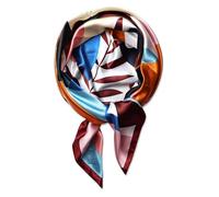 vabovin 35 x 35 Silk Like Neck Scarf Hair Sleeping Wraps Lightweight Satin Silk Scarfs for Women (Reddish Floral)