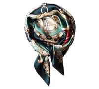 vabovin Women's 35" Satin Square Silk Like Hair Scarves and Wraps Headscarf for Sleeping (Green)