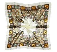 vabovin Women's 35" Satin Square Silk Like Hair Scarves and Wraps Headscarf for Sleeping (Light Yellow Cashew)