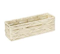 Vabriano bathroom box, paper mesh storage basket, for bathroom and office storage, 32 x 10 x 10 cm, boho style, beige