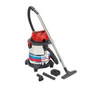 Vac King CVAC18V20 20V Brushless 4Ah 20L Stainless Steel Wet & Dry Vacuum Cleaner with 4Ah Battery and Charger