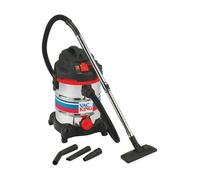 Vac King CVAC30SSR 30L Stainless Steel Wet & Dry Vacuum Cleaner with Power Take-Off (230V)