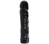 Vac-U-Lock CodeBlack 8 Inch Classic Dong - Black - Textured Veins, FIRMSKYN Material, Harness Compatible, Body-Safe - by Doc Johnson