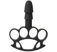 Vac-U-Lock Knuckle Up - Black - Handheld Brass Knuckles-Style Grip for Vac-U-Lock Attachments, Non-Slip Grip, Body-Safe - by Doc Johnson
