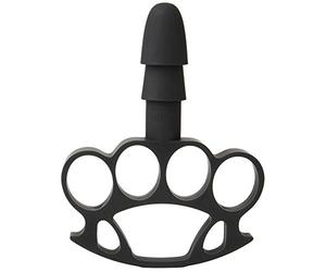 Vac-U-Lock Knuckle Up - Black - Handheld Brass Knuckles-Style Grip for Vac-U-Lock Attachments, Non-Slip Grip, Body-Safe - By Doc Johnson