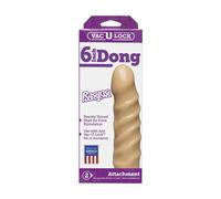 Vac-U-Lock White Raging Hard On Dong Flesh 6in Dildo Sex Toy
