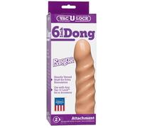 Vac-U-Lock White Raging Hard On Dong Flesh 6in Dildo Sex Toy