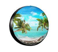 Vacaciones De Verano En Un Paisaje Tropical Funda Para Neumático Impermeable Funda Rueda Repuesto Antipolvo Neumático Repuesto Cubierta Para Travel Trailer Todoterreno