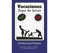 Vacaciones Sopa de Letras Puzzle: Sopa de Letras con Letra Fácil de Leer acerca de Viajes, Conocimiento y Más | 150 páginas | 100 puzzles. Regalo para Vacaciones, Fiestas y Tiempos Libres.