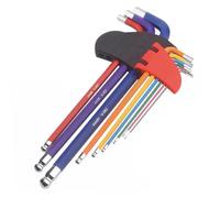 Vacallity 9-Piece Metric Allen Key Set, 1.5-10mm, Anti-Slip L-Shaped Hex Wrench Set with Color Coding for Bicycle, Vehicle & Mechanical Repair