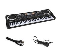 VACANON 61 Key Electronic Keyboard Piano, Portable Music Piano Educational Learning Toys with Microphone Built- in Speaker Birthday Gifts for Boys Girls Age 3-6