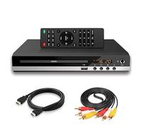 VACANON DVD Player for TV, Full HD 1080P USB Multifunction Player CD VCD DVD Player for Elderly Home Stereo System with AV Cable HDMI Cable Remote Control